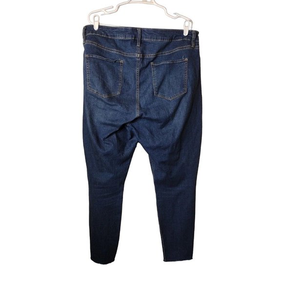 Ava Viv Jeans Womens 18w Distressed Stretch Raw Hem - Picture 2 of 13